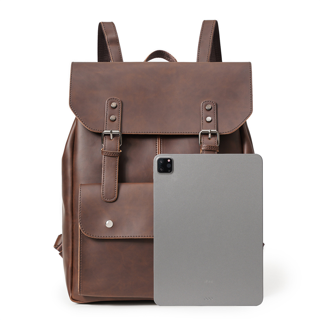 Vintage Men's Leather Backpack - Leather Work Rucksack Mens 评论和价格