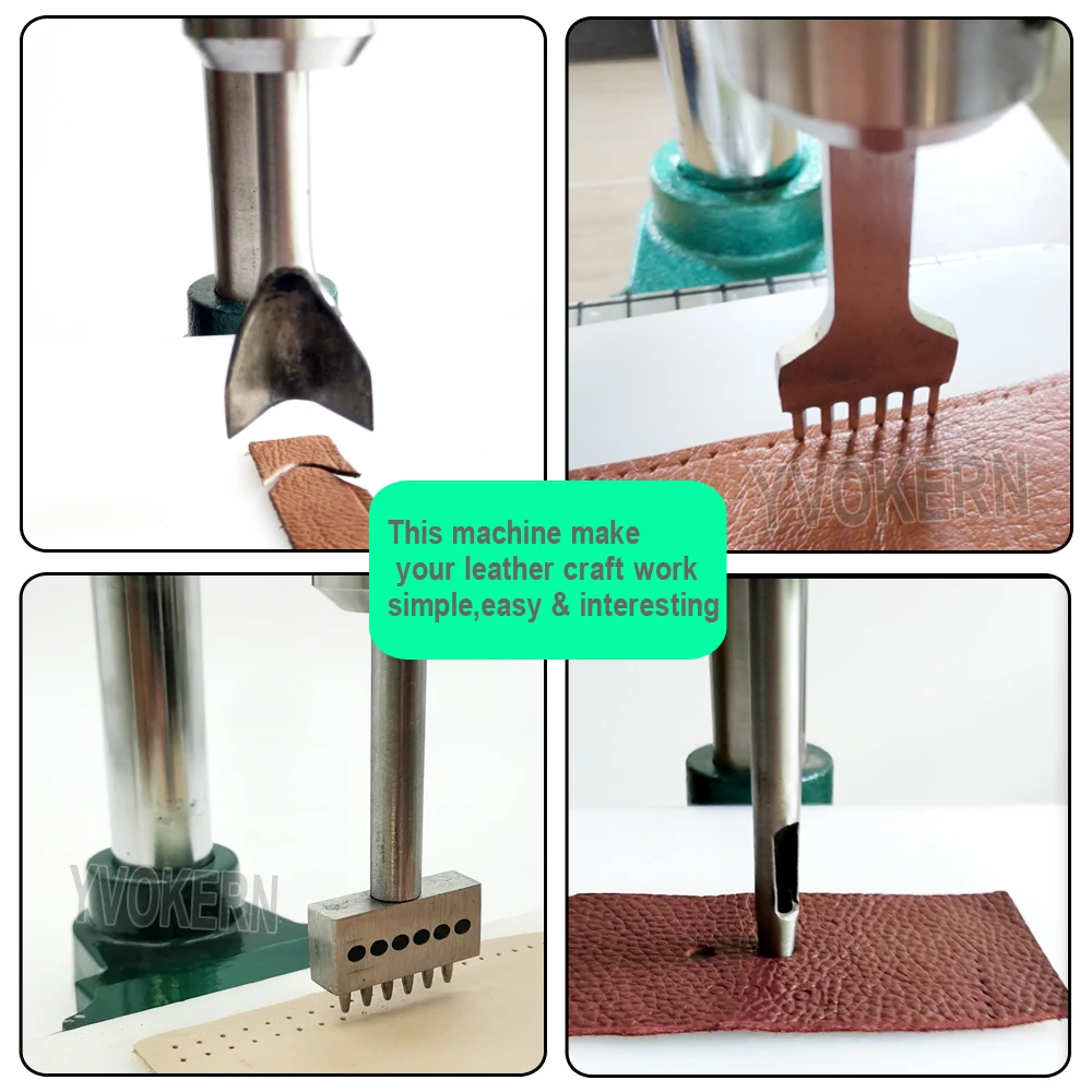 Silent Leather Hole Punch Mach - Leatherwork Hand Press 评论和价格