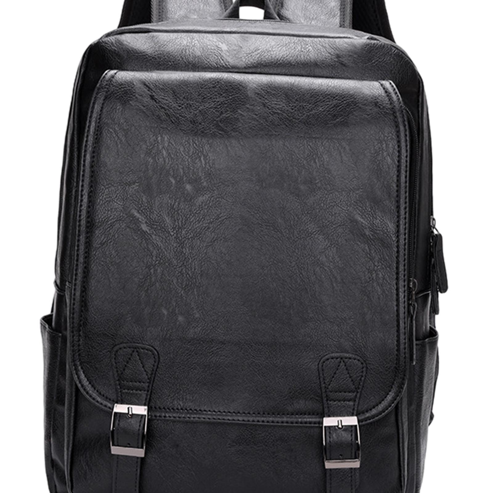 Men's PU Leather Laptop Backpa - Leather Work Rucksack Mens 评论和价格