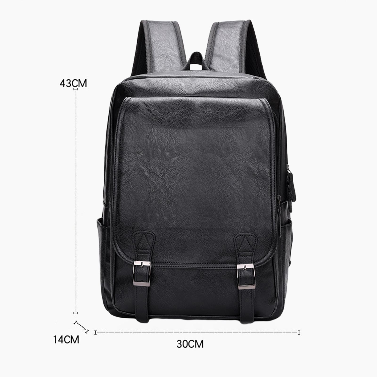 Men's PU Leather Laptop Backpa - Leather Work Rucksack Mens 评论和价格