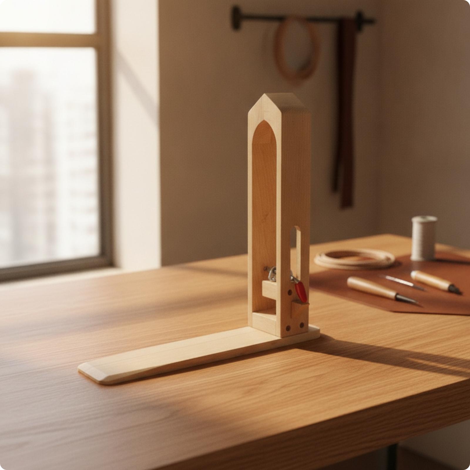 Beechwood Leather Sewing Clamp - Leatherwork Hand Press 评论和价格